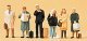 Pedestrians -- Business Commuters pkg(6), HO, Preiser Kg 10411