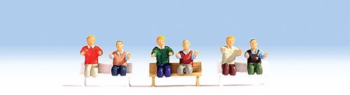 Electric Locomotive Crewmen pkg(6) -- Figures Don′t Have Legs Below Kneecaps, HO, Noch Gmbh & Co 15283