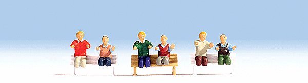 Electric Locomotive Crewmen pkg(6) -- Figures Don′t Have Legs Below Kneecaps, HO, Noch Gmbh & Co 15283