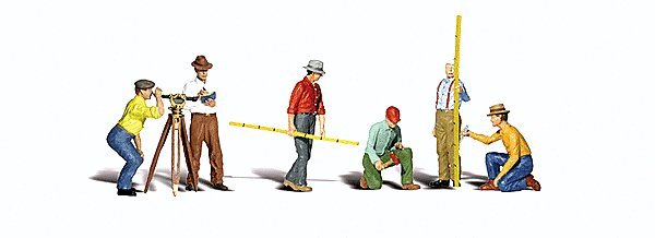 Scenic Accents(R) Figures -- Surveyors pkg(6), O, Woodland Scenics 2741