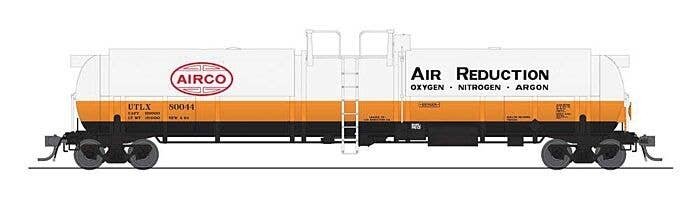 High-Capacity Cryogenic Tank Car - Ready to Run -- AirCo (white, orange, black, Air Reduction), HO, Broadway Limited Imports 804