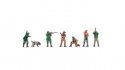 Hunters and Lumberjacks - Color 3D Print -- pkg(6), Z, NOCH 44503