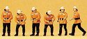 Firemen -- In Action pkg(6), HO, Preiser Kg 10242