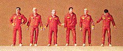 People Working - 1:100 Scale -- Mechanics pkg(6), 1/100, Preiser Kg 74009