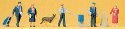 People Working -- German Postal Workers & Accessories pkg(5), HO, Preiser Kg 10248