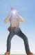 Railfan Photographer with Working Camera Flash -- Blue Pants, HO, East Coast Circuits 95105