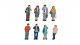 Standing People -- pkg(8), N, TomyTec Co LTD 323976