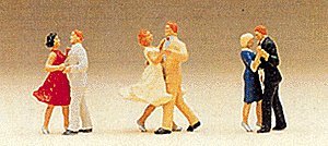 Couples Dancing -- 3 Couples, HO, Preiser Kg 10120
