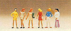 Pedestrians -- Group of Girls, HO, Preiser Kg 10122