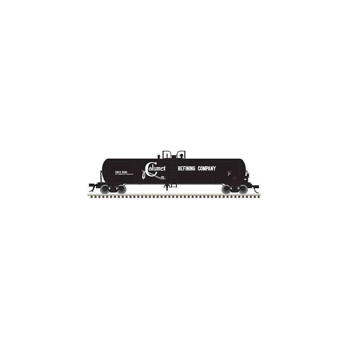 GATX 20,700-Gallon Tank Car - Ready to Run - Master(R) -- Calumet Refining Company CRCX 11827 (black, white), HO, Atlas Model Ra