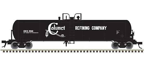 GATX 20,700-Gallon Tank Car - Ready to Run - Master(R) -- Calumet Refining Company CRCX 11827 (black, white), HO, Atlas Model Ra