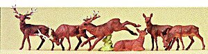 Animal Figures -- Stags & Does pkg(6), HO, Preiser Kg 10179