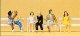 Pedestrians -- Couples Seated, HO, Preiser Kg 10180