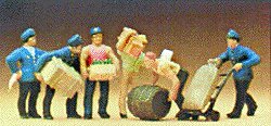Delivery Men w/Loads -- pkg(6), HO, Preiser Kg 10016
