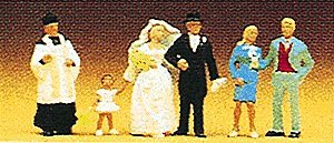 Wedding Participants -- Catholic pkg(6), HO, Preiser Kg 10058