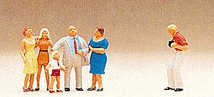 Pedestrians -- Family Picture pkg(6), HO, Preiser Kg 10278