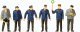 Railroad Personnel -- German (DB) Railroad Personnel pkg(6) Early Era III, HO, Preiser Kg 10584