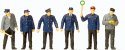 Railroad Personnel -- German (DB) Railroad Personnel pkg(6) Early Era III, HO, Preiser Kg 10584