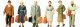Walking Passengers w/Luggage -- Early Era III pkg(6), HO, Preiser Kg 10582