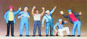 Truck Drivers pkg(6) -- Standing, HO, Preiser Kg 10036