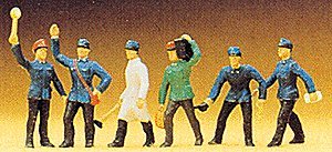 Working People -- Railroad Personnel pkg(6), HO, Preiser Kg 10010
