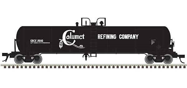 GATX 20,700-Gallon Tank Car - Ready to Run - Master(R) -- Calumet Refining Company CRCX 11829 (black, white), HO, Atlas Model Ra