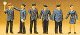 Railroad Personnel -- German Federal Railway pkg(6), HO, Preiser Kg 10011