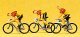 Cycle Racers -- Team D - Red, Yellow, HO, Preiser Kg 25003