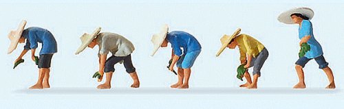 Working People -- At The Rice Field 1, HO, Preiser Kg 10572