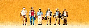 Passengers -- Male Commuters pkg(6), N, Preiser Kg 79099