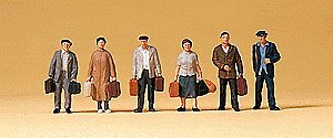 Passengers -- Travelers w/Luggage, N, Preiser Kg 79143
