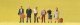 Pedestrians -- Standing Travellers, N, Preiser Kg 79187
