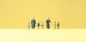 Pedestrians -- Protestant Sisters w/Children pkg(7), N, Preiser Kg 79211