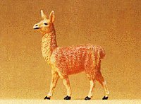Wild Animal Figures, 1/24 - 1/25 Scale -- Young Llama Standing, 1/25, Preiser Kg 47528