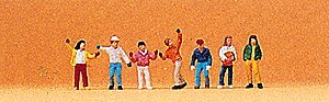Pedestrians -- Children pkg(7), N, Preiser Kg 79044