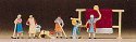 People Working -- Housewives w/Cleaning Accessories pkg(6), N, Preiser Kg 79051