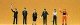 Railroad Personnel -- 1989 pkg(6), N, Preiser Kg 79060