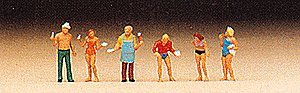 Recreation & Sports -- People at a Grill Party, N, Preiser Kg 79073