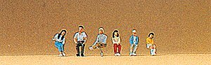 Pedestrians -- Youth Sitting pkg(6), N, Preiser Kg 79083