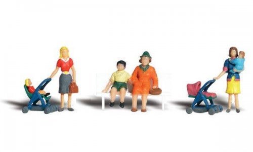 Scenic Accents(R) Figures -- Moms & Kids pkg(6), HO, Woodland Scenics 1832