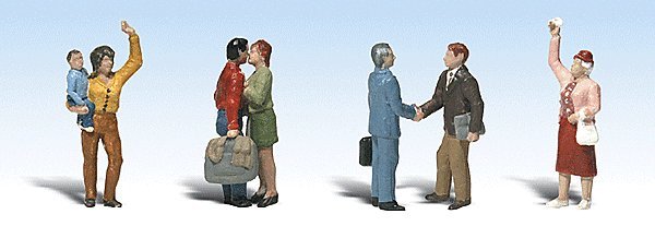 Scenic Accents(R) Figures -- Goodbye People 7/, N, Woodland Scenics 2193