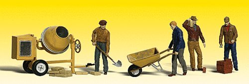 Scenic Accents(R) Figures -- Masonry Workers & Accessories pkg(4), N, Woodland Scenics 2173
