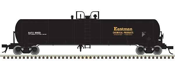 GATX 20,700-Gallon Tank Car - Ready to Run - Master(R) -- Eastman Chemical GATX 99551 (black, white, yellow), N, Atlas Model Rai