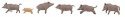 Wild Boars -- pkg(6), HO, Faller Gmbh 151925