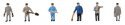 Steam Locomotive Crew -- pkg(6), N, Faller Gmbh 155610