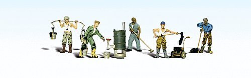 Scenic Accents(R) Figures -- Roofers pkg(6), HO, Woodland Scenics 1828