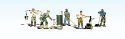 Scenic Accents(R) Figures -- Roofers pkg(6), HO, Woodland Scenics 1828