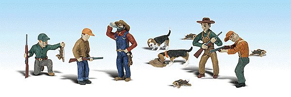 Scenic Accents(R) -- Rabbit Hunt - Men & Dogs pkg(11), HO, Woodland Scenics 1903