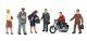 City People w/Motorcycle - SceneScapes(TM) -- pkg(7), O, Bachmann Industries 33151