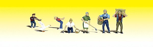 Farm People w/Goose - Scenic Accents(R) -- pkg(6), N, Woodland Scenics 2152